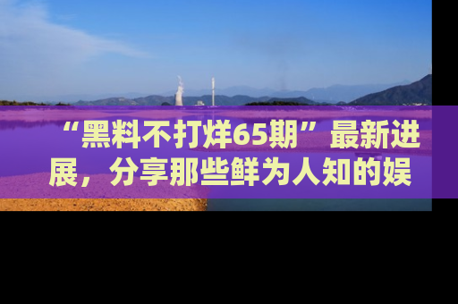 “黑料不打烊65期”最新进展，分享那些鲜为人知的娱乐八卦