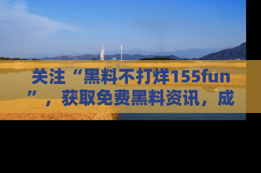 关注“黑料不打烊155fun”，获取免费黑料资讯，成为吃瓜达人不再难！