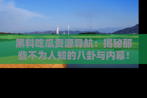 黑料吃瓜资源导航：揭秘那些不为人知的八卦与内幕！