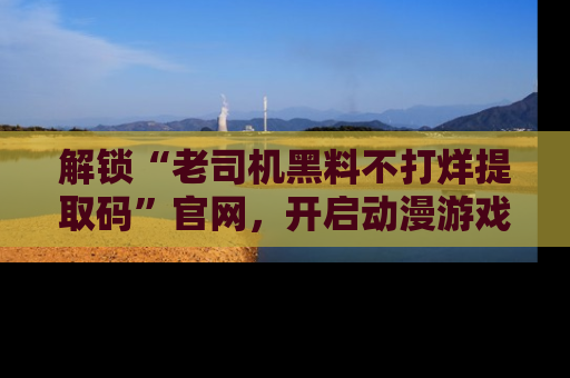 解锁“老司机黑料不打烊提取码”官网，开启动漫游戏的新次元之旅！