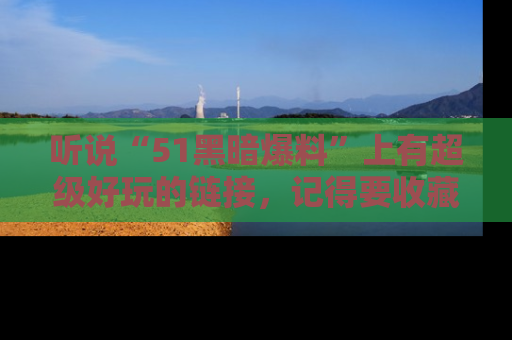 听说“51黑暗爆料”上有超级好玩的链接,记得要收藏哦!