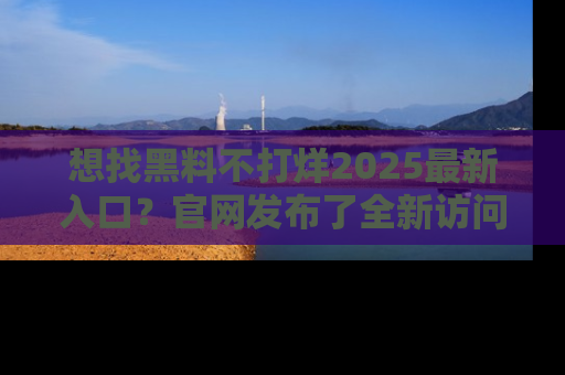 想找黑料不打烊2025最新入口？官网发布了全新访问指南！