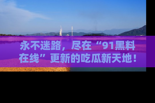 永不迷路,尽在“91黑料在线”更新的吃瓜新天地!