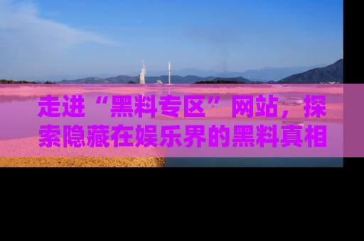 走进“黑料专区”网站,探索隐藏在娱乐界的黑料真相